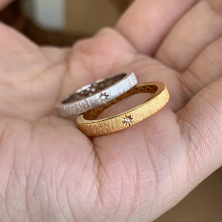 Vintage Chinese-style brushed octagonal ring, fashionable and high appearance level design, niche real gold electroplated index finger ring Vintage Chinese-style brushed octagonal ring, fashionable and high appearance level design, niche real gold electroplated index finger ring